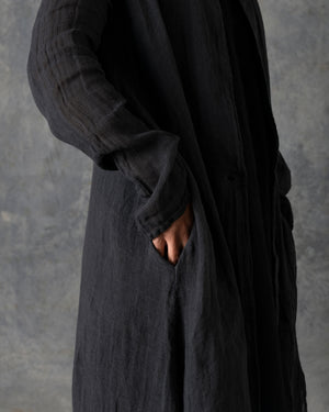 Unlined Long Duster Dark Grey T-200