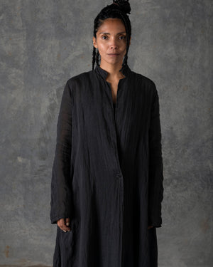 Unlined Long Duster Dark Grey T-200