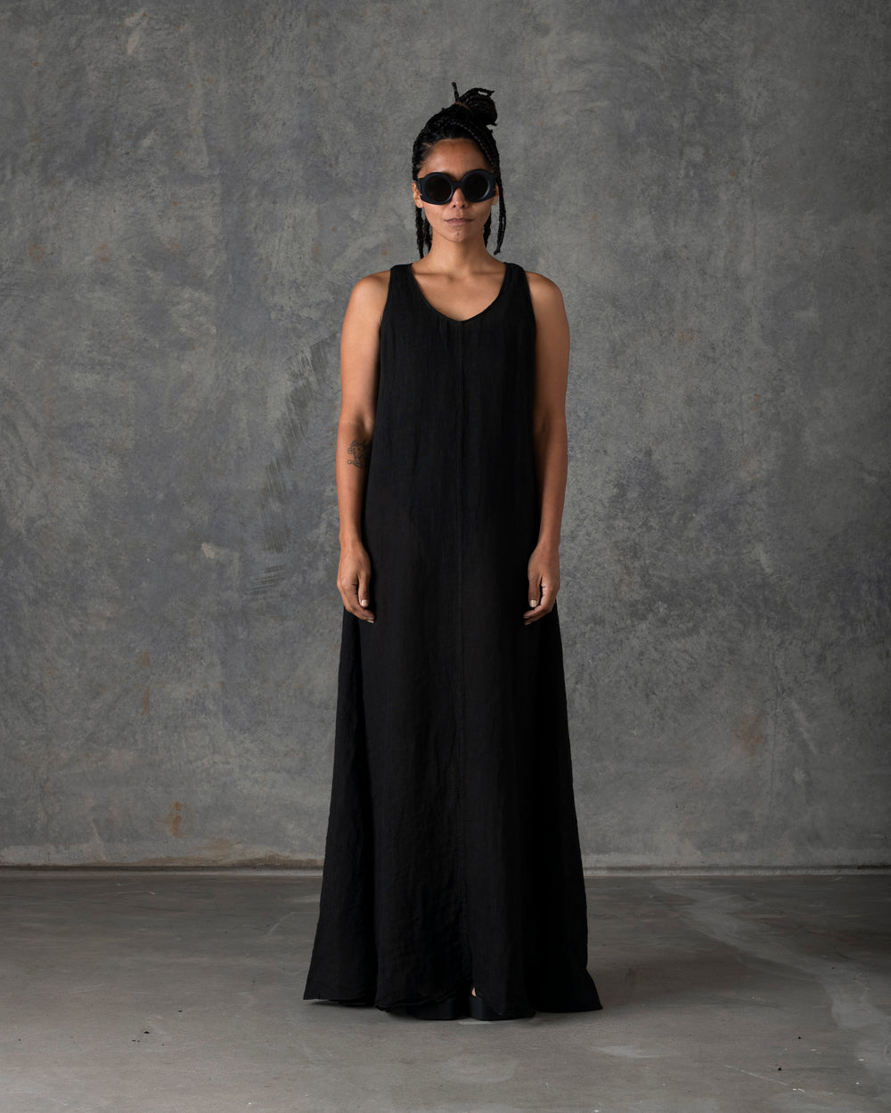 Long Tank Dress Carbon T-200