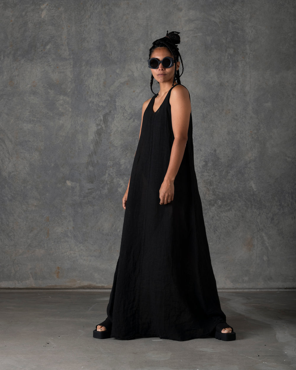 Long Tank Dress Carbon T-200