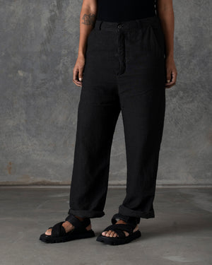 Large Fit Pant Button Closure Carbon T-103