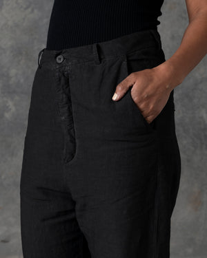 Large Fit Pant Button Closure Carbon T-103