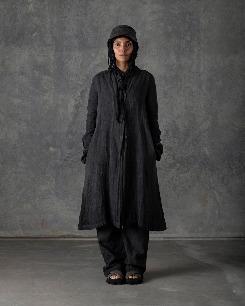 Unlined Duster Dark Grey T-200