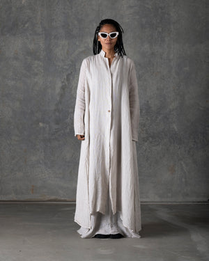 Unlined Long Duster Off White T-200