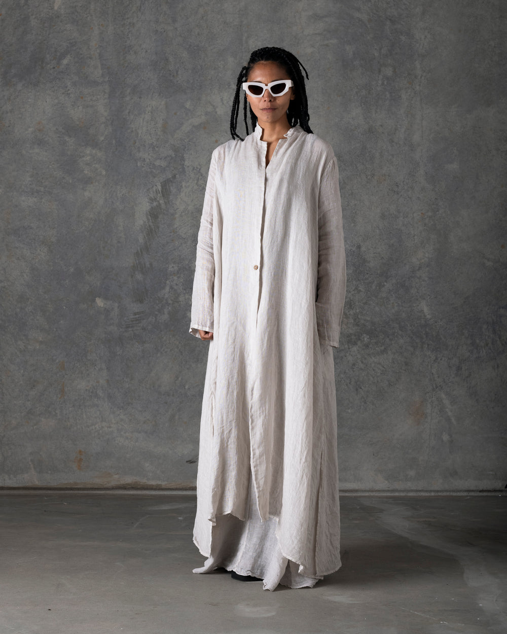 Unlined Long Duster Off White T-200