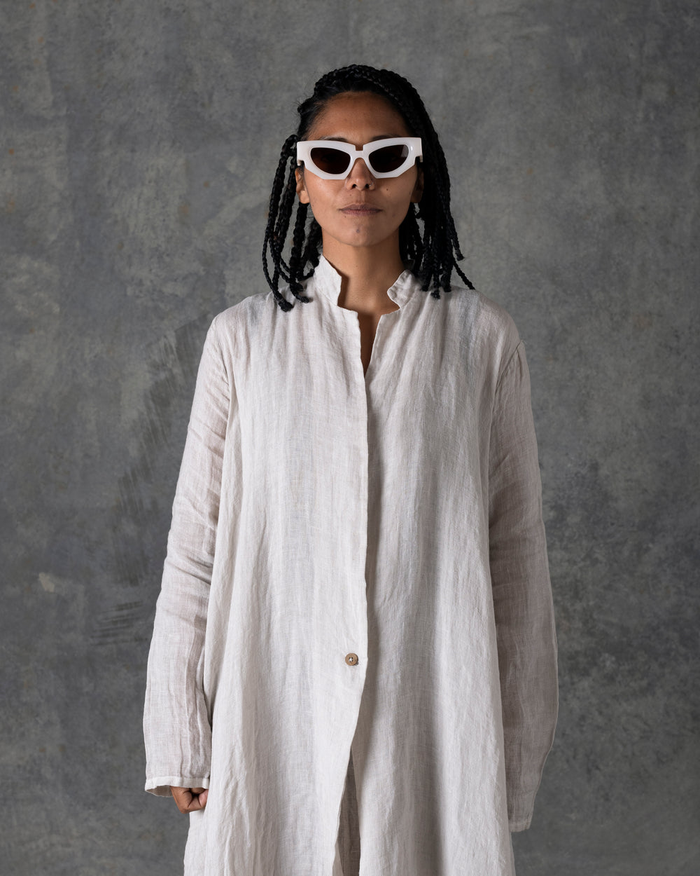 Unlined Long Duster Off White T-200