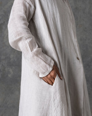 Unlined Long Duster Off White T-200