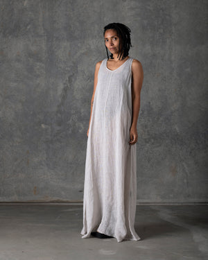 Long Tank Dress Off White T-200