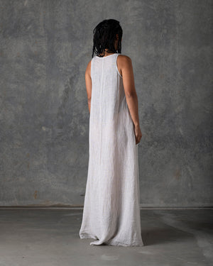 Long Tank Dress Off White T-200