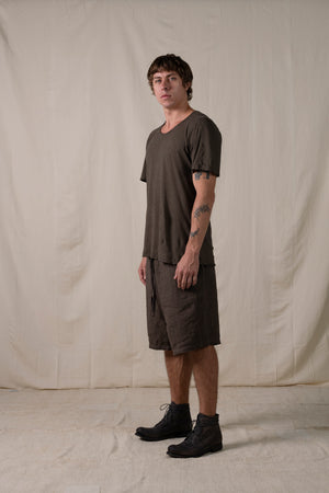 Linen Shorts Brown