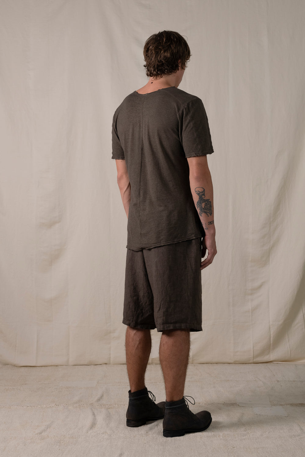 Linen Shorts Brown