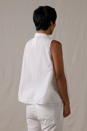 Sleeveless Collar Shirt TC Milk