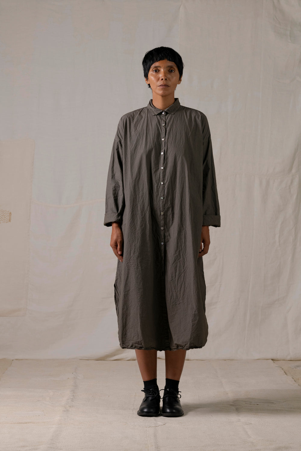 Long Shirt Dress TC Antracite