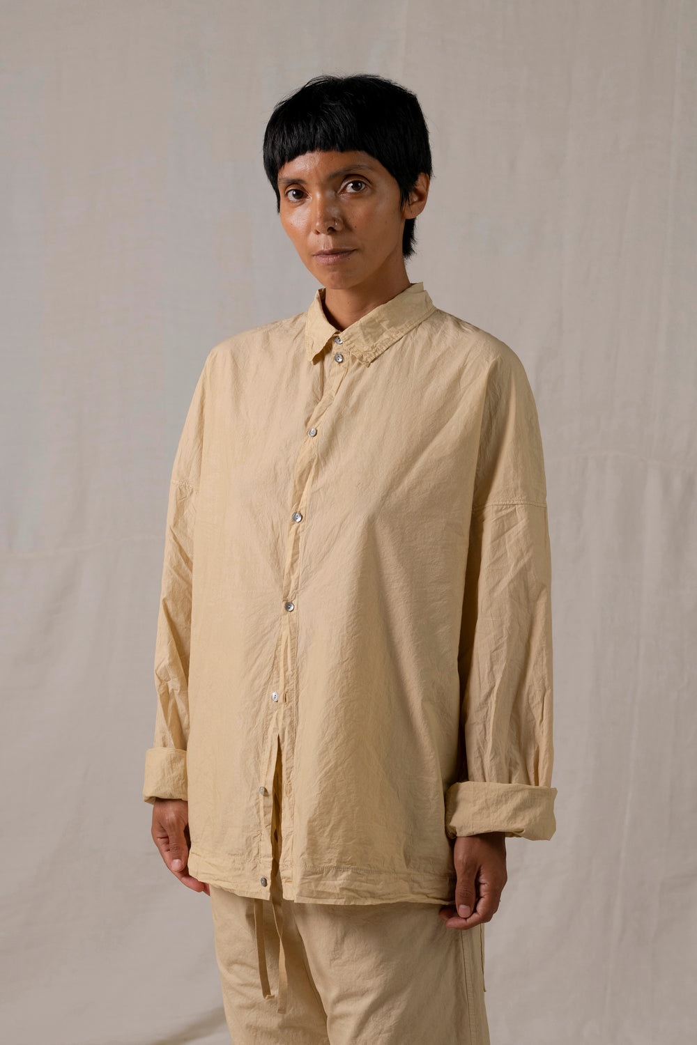 Unisex Collar Shirt TC Cream