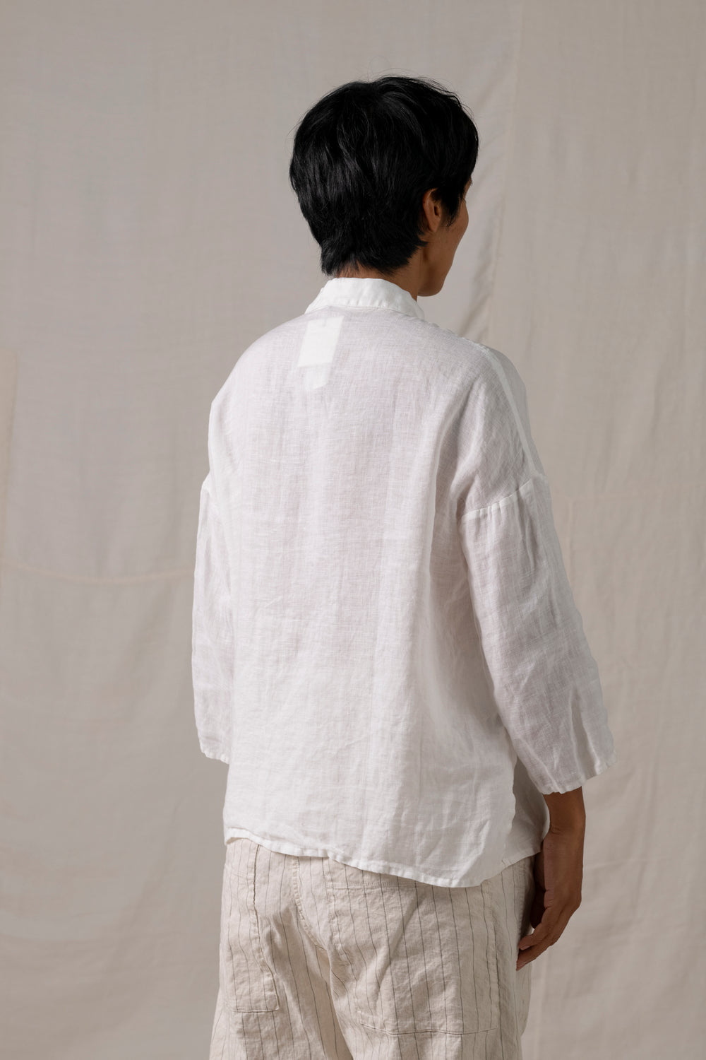 Short Collar Shirt LL Milk