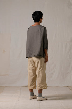 Wide & Short Trousers TC Cream