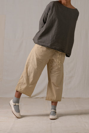 Wide & Short Trousers TC Cream