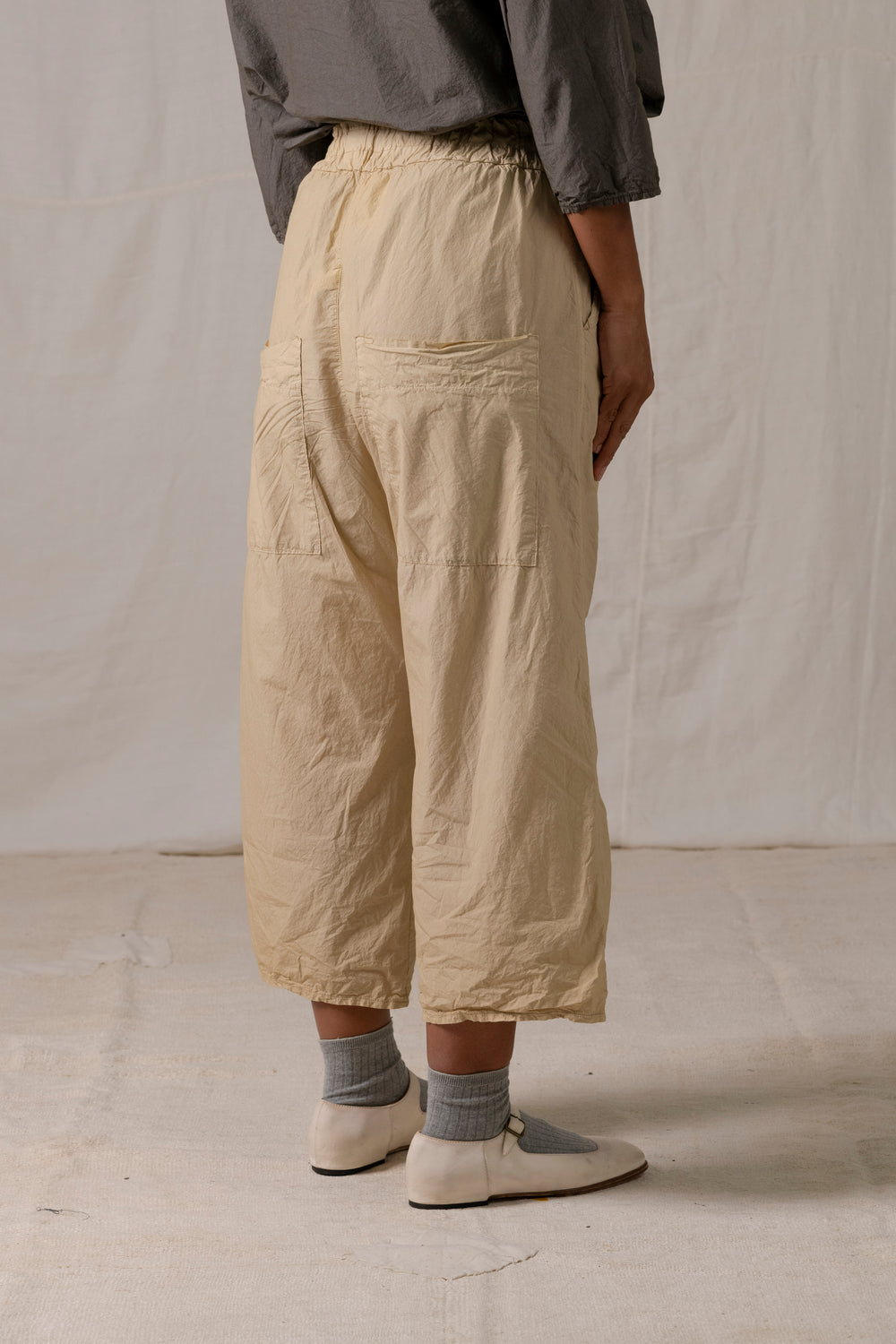 Wide & Short Trousers TC Cream