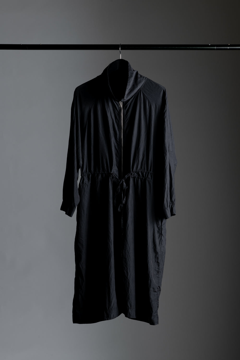 Silk Coat w/ Tie Black CFDTRWV311-10