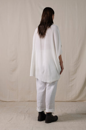 AXI Cape with Central Coulisse White