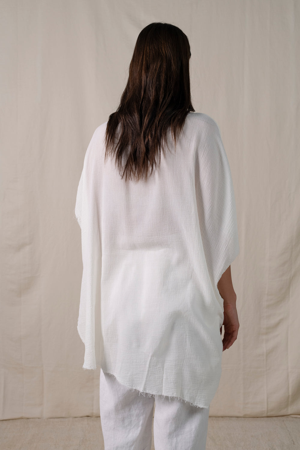 AXI Cape with Central Coulisse White