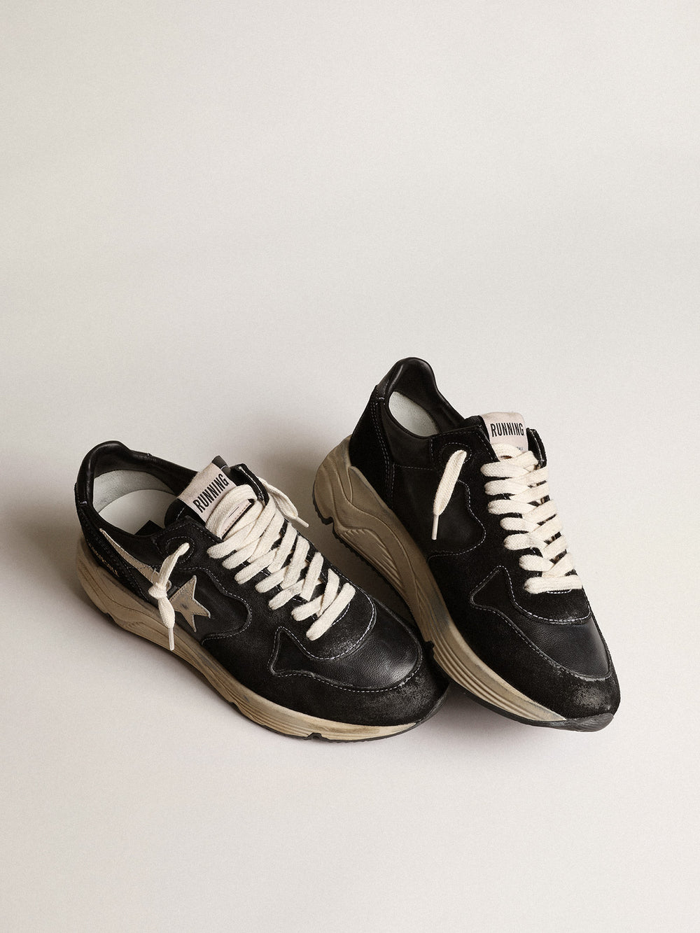 Running Sole Nappa Upper Leather Star Black / White