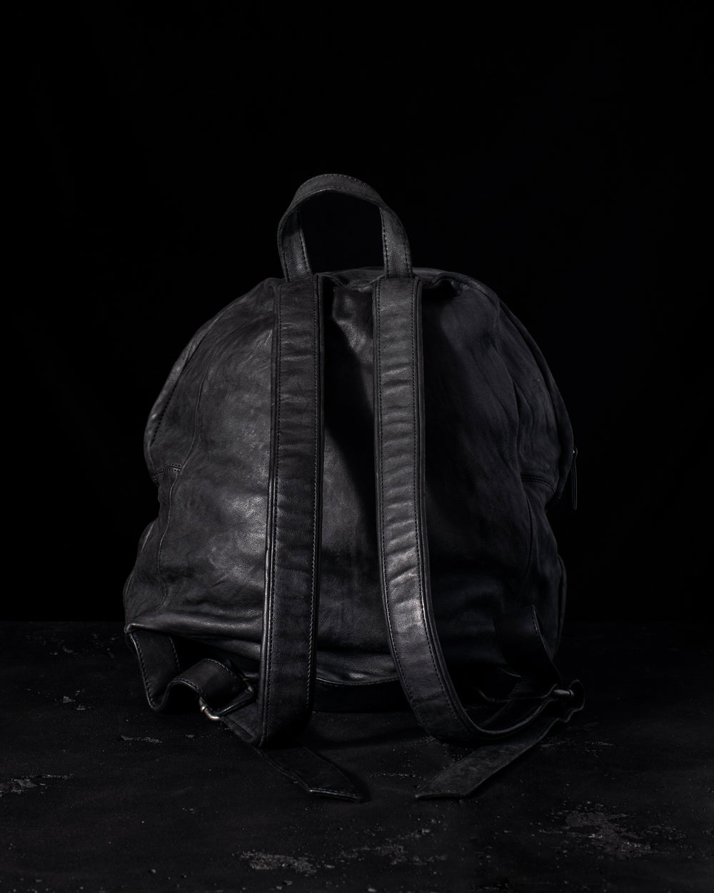 Leather Backpack Nero