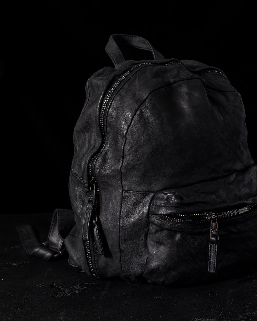 Leather Backpack Nero