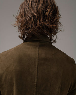 Stretch Suede Zip-up Jacket Jungle