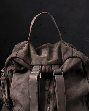 Leather Weekend Backpack Taupe