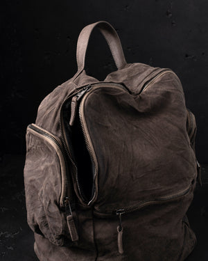 Leather Weekend Backpack Taupe