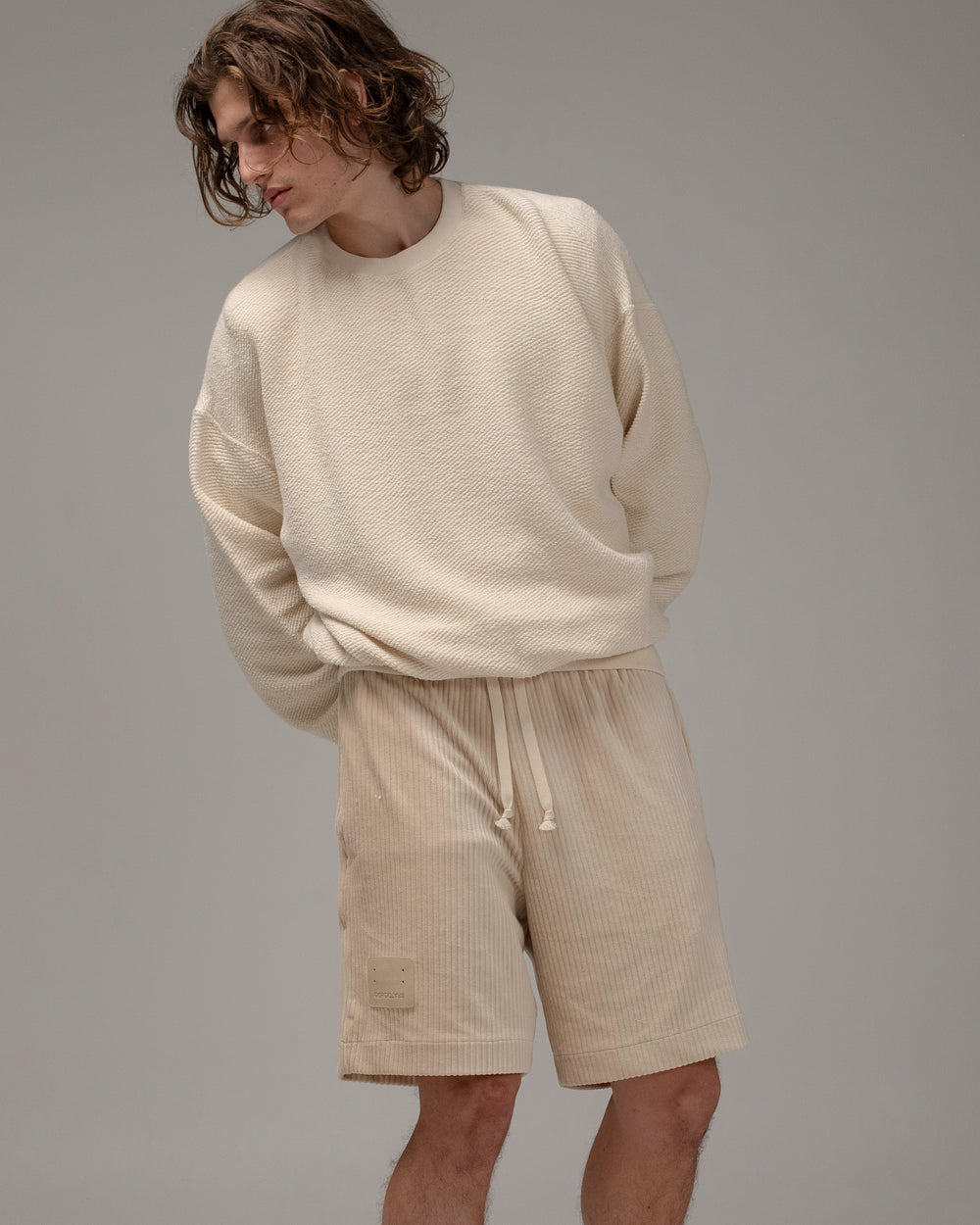 Oversized Cotton Sweatshirt Milk