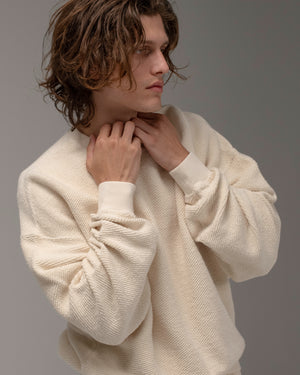 Oversized Cotton Sweatshirt Milk