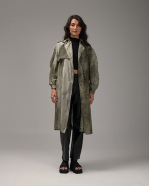 Trench Coat Silk Military WX24S1500HABOMTN