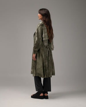 Trench Coat Silk Military WX24S1500HABOMTN