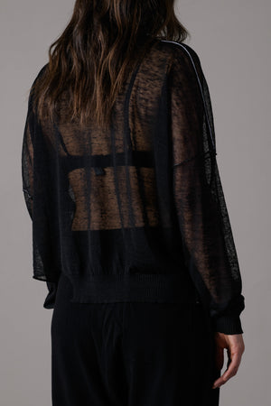 Boxy Sweater w/ Asymmetrical Edge