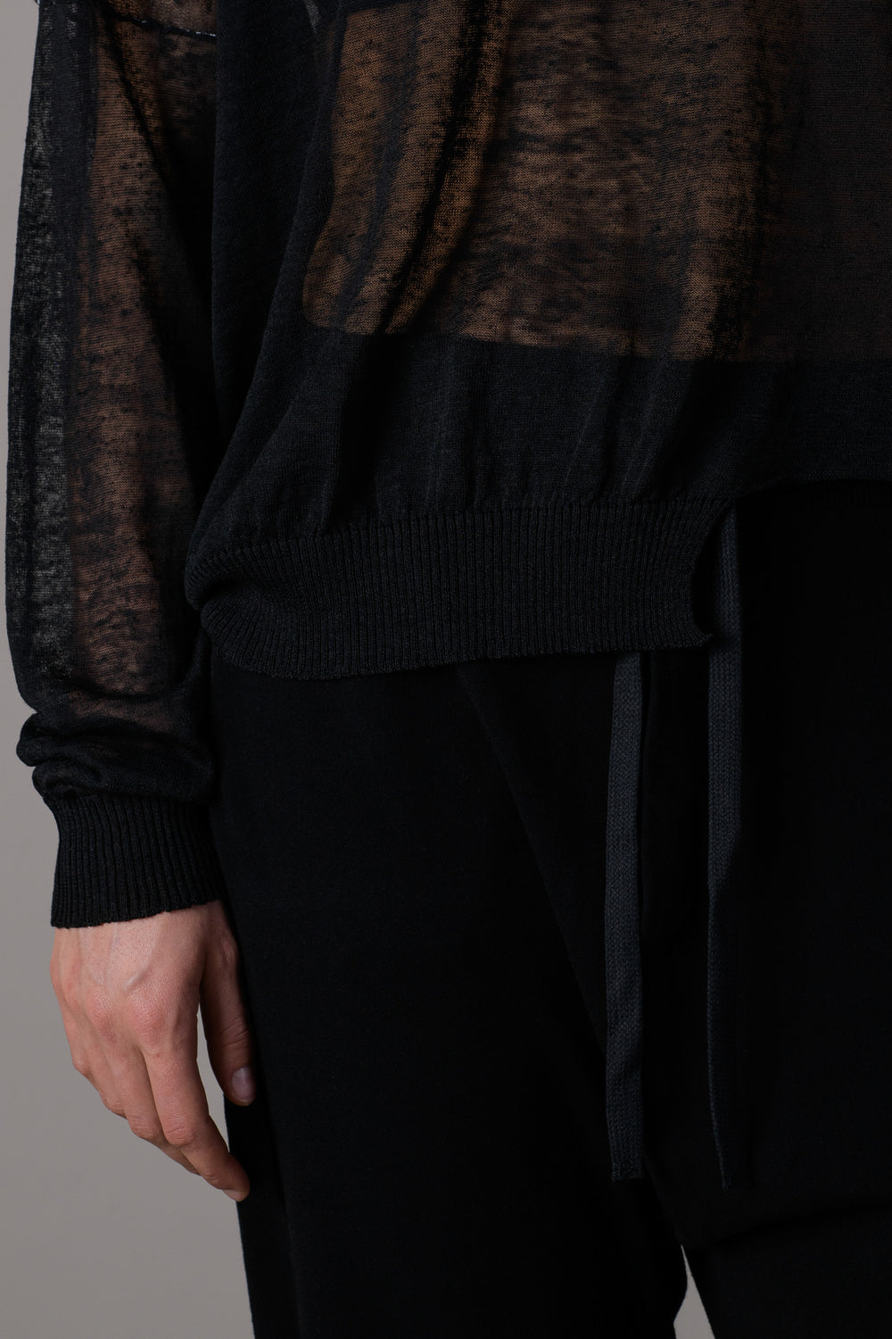 Boxy Sweater w/ Asymmetrical Edge