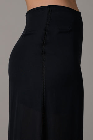 Silk Mermaid Skirt Black