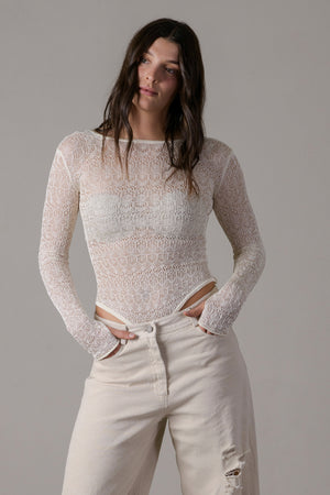 Viscose Lace Body White