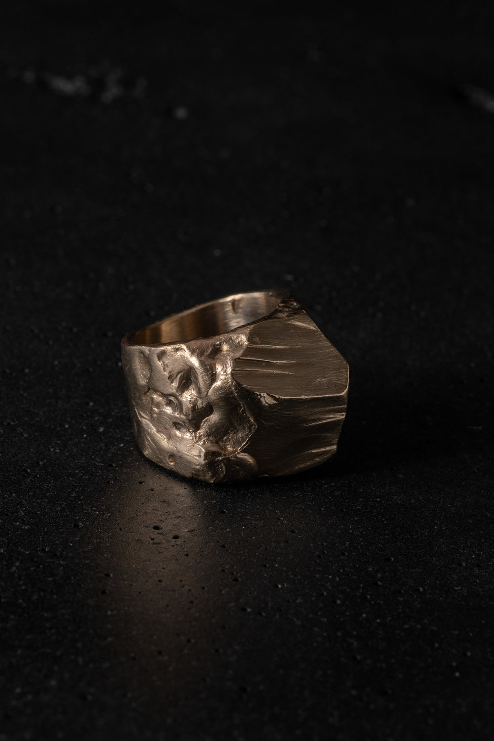 Bronze Rough Cut Ring