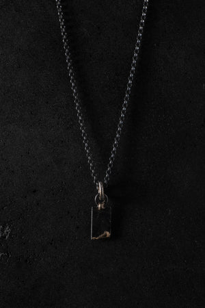 Bronze Dipped Tag w/ Oxidised Silver Chain