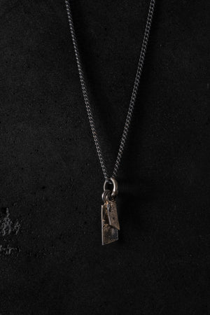 Double Tag w/ Oxidised Silver Chain