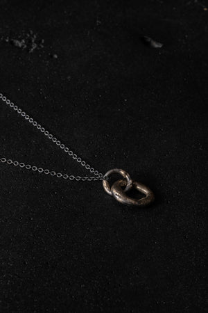 Small Double Links w/ Oxidised Silver Chain