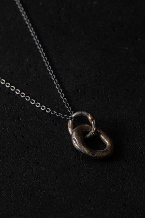 Small Double Links w/ Oxidised Silver Chain