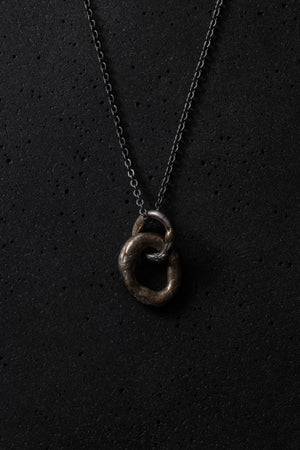 Small Double Links w/ Oxidised Silver Chain