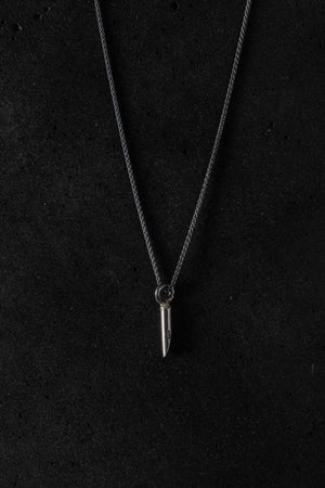 Stainless Steel Wedge Small w/ Oxidised Silver Chain