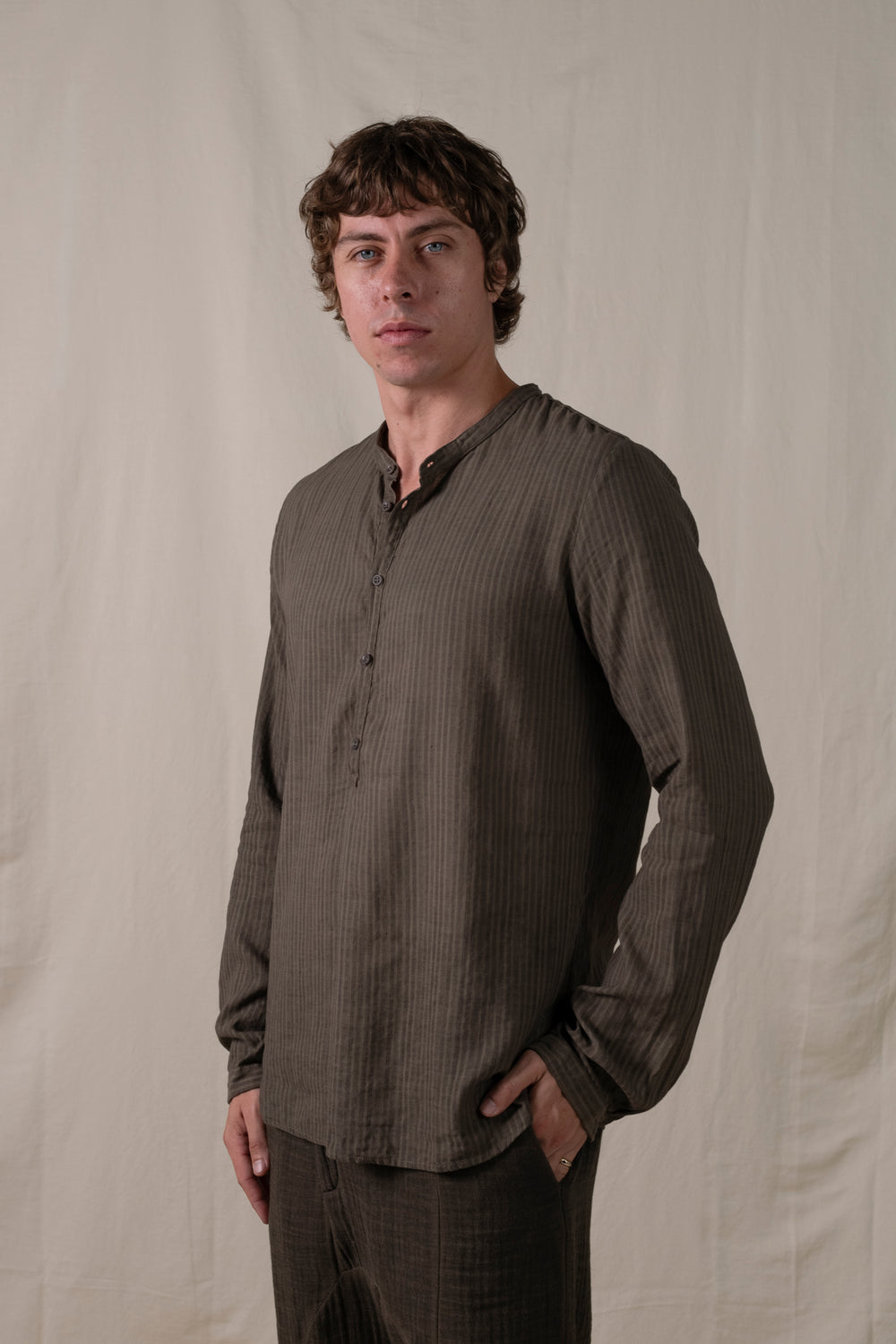 Kaftan Shirt Brown