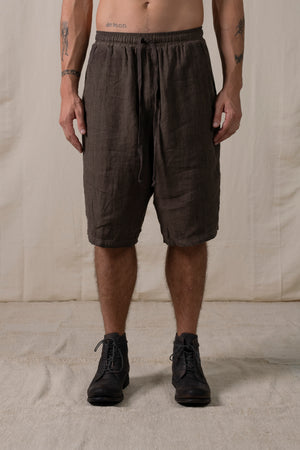 Linen Shorts Brown