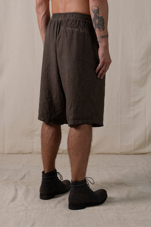 Linen Shorts Brown