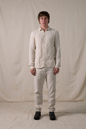 Regular Shirt Cotton Linen Sand